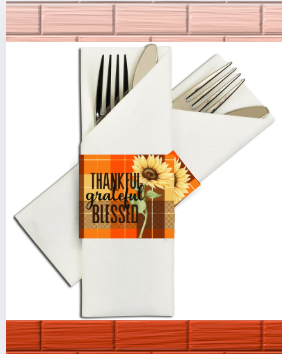 Season of Thanks Thanksgiving Party Templates | Editable Fall Plaid DIY Decorations | Arch Wall, Plates, Napkin Sleeve, Cubes, Water Bottle, Selfie Frame